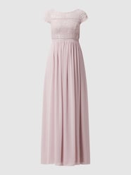 Abendkleid aus floraler Spitze und Chiffon von Jake*s Cocktail Pink - 3