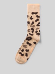 Socken mit Kaschmir-Anteil im Leo-Design von UNIO HAMBURG Beige - 16