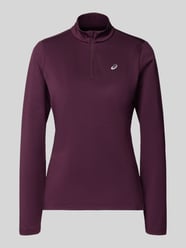 Slim Fit Funktionsshirt mit Stehkragen und Reißverschluss von ASICS Bordeaux - 3