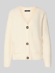 Comfort Fit Strickjacke mit Woll-Anteil Modell 'BOOM' von VERO MODA Beige - 10