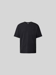 T-Shirt mit Label-Stickerei von WON HUNDRED Schwarz - 12