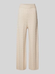 Strickhose mit Zopfmuster von Christian Berg Woman Grau - 32