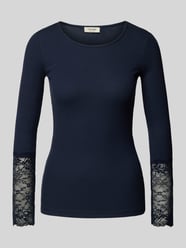 Longsleeve mit Spitzenbesatz Modell 'hizamond' von Fransa Blau - 14