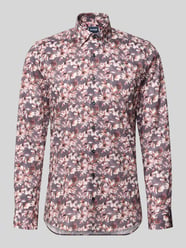 Koszula biznesowa o kroju slim fit z mieszanki bawełny od OLYMP Level 5 - 7