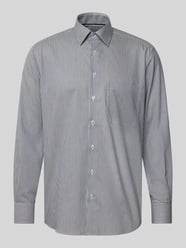 Modern fit zakelijk overhemd van katoen met kentkraag van ETERNA - 15