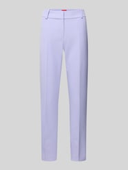 Spodnie o kroju slim fit, wąskie, z aplikacją z metką, model „HEDIMA-1” od HUGO - 35