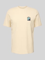 T-shirt met motief- en statementstitching, model 'JOBBE' van Blend Beige - 47