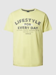 T-shirt met motiefprint van Lerros Geel - 13