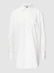 Oversized Hemdbluse mit Label-Stitching von Tommy Hilfiger Weiß - 36