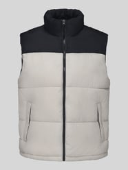 Steppweste mit Stehkragen Modell 'ONSMAVERICK' von ONLY & SONS Beige - 4