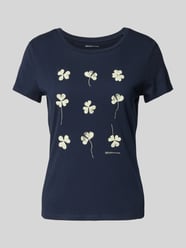 T-Shirt mit Motiv- und Label-Print von Tom Tailor Denim Blau - 44