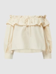 Off shoulder-blouseshirt van biologisch katoen, model 'Suela'  van EDITED Wit - 8