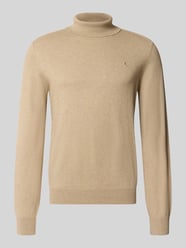 sweter z dzianiny o kroju regular fit z golfem od LERROS - 13