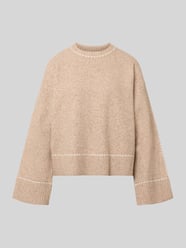 Strickpullover mit Kontrastnähten Modell 'Roeme' von Neo Noir Beige - 33