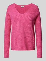 Strickpullover mit V-Ausschnitt von Fynch-Hatton Pink - 37