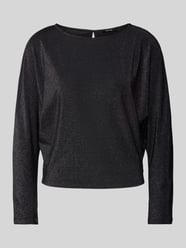 Longsleeve mit U-Boot-Ausschnitt Modell 'Siglam' von OPUS Schwarz - 12