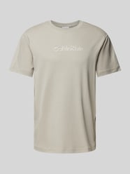 T-Shirt mit Label-Detail von CK Calvin Klein Beige - 3