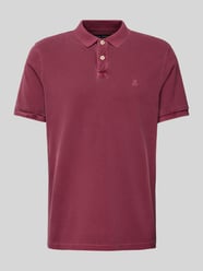 Regular Fit Poloshirt mit Label-Stitching von Marc O'Polo Bordeaux - 25