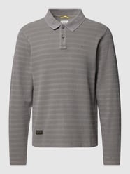 Koszulka polo w paski od camel active Szary - 24