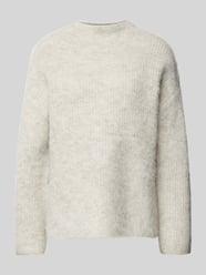 Comfort Fit Strickpullover mit Woll-Anteil Modell 'MALA'l von Pieces Grau - 13