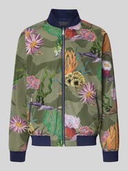 Bomberjacke mit floralem Muster von Scotch & Soda Blau - 4