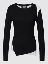 Strickpullover in Two-Tone-Machart von DKNY Grau / Schwarz - 2