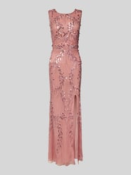 Abendkleid mit Paillettenbesatz von LACE & BEADS Pink - 46