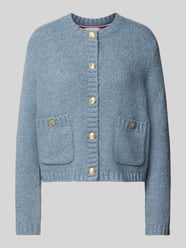 Strickjacke mit Woll-Anteil und Strukturmuster von Tommy Hilfiger Blau - 9