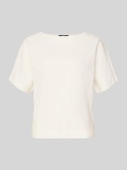 t-shirt z fakturowanym wzorem i dekoltem w łódkę od zero - 47