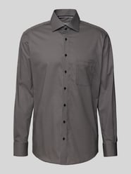 Modern fit zakelijk overhemd van katoen met kentkraag van ETERNA - 23