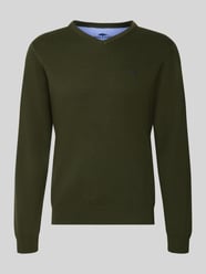 Strickpullover mit Label-Strickerei von Fynch-Hatton - 1