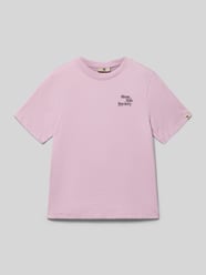 Regular Fit T-Shirt mit Logo-Print von Garcia Pink - 35