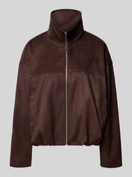 Kurtka z materiału skóropodobnego z zamkiem błyskawicznym i wpuszczanymi kieszeniami od Gina Tricot - 5
