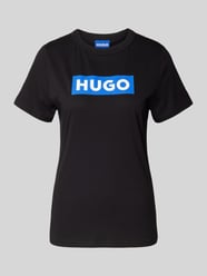 T-Shirt mit Label-Print von Hugo Blue Schwarz - 35