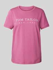 T-Shirt mit Rundhalsausschnitt  von Tom Tailor Pink - 14