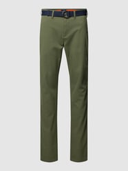 Spodnie materiałowe z paskiem od MCNEAL Zielony - 12