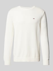 Strickpullover mit Logo-Stitching von Tommy Jeans Beige - 8