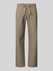 broek met rechte pijpen met viscose model 'ROBERT' van Selected Homme Beige - 16