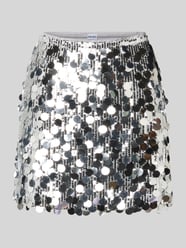 Eng anliegender Mini-Rock mit Paillettenbesatz Modell 'MALOU' von Pieces - 45