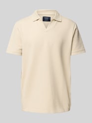 Regular fit poloshirt met V-hals van MCNEAL Beige - 13