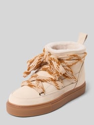 Boots aus echtem Leder mit Schnürverschluss von INUIKII Beige - 3