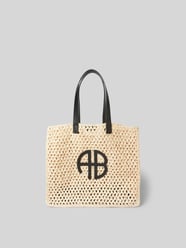 Shopper mit Label-Applikation von Anine Bing Beige - 8