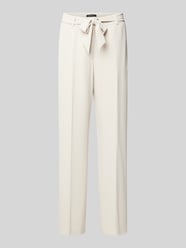 Stoffen broek met achterzakken van comma Beige - 9
