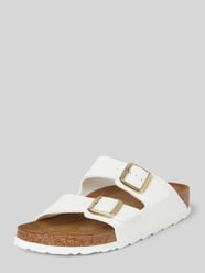 Sandalen mit Dornschließe Modell 'Arizona' von Birkenstock Weiß - 46
