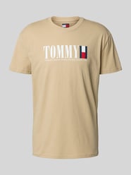 Regular fit T-shirt van puur katoen van Tommy Jeans Beige - 39