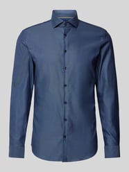 Slim Fit Businesshemd in Premiumqualität von Jake*s Blau - 10