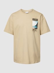 T-Shirt mit Motiv-Print von Knowledge Cotton Apparel Beige - 35