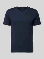 T-Shirt mit Label-Print von s.Oliver RED LABEL Blau - 28