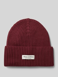 Beanie mit Label-Patch von Marc O'Polo Bordeaux - 10