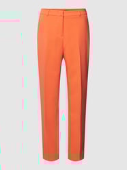 Stoffhose mit Bügelfalten von comma Orange - 5